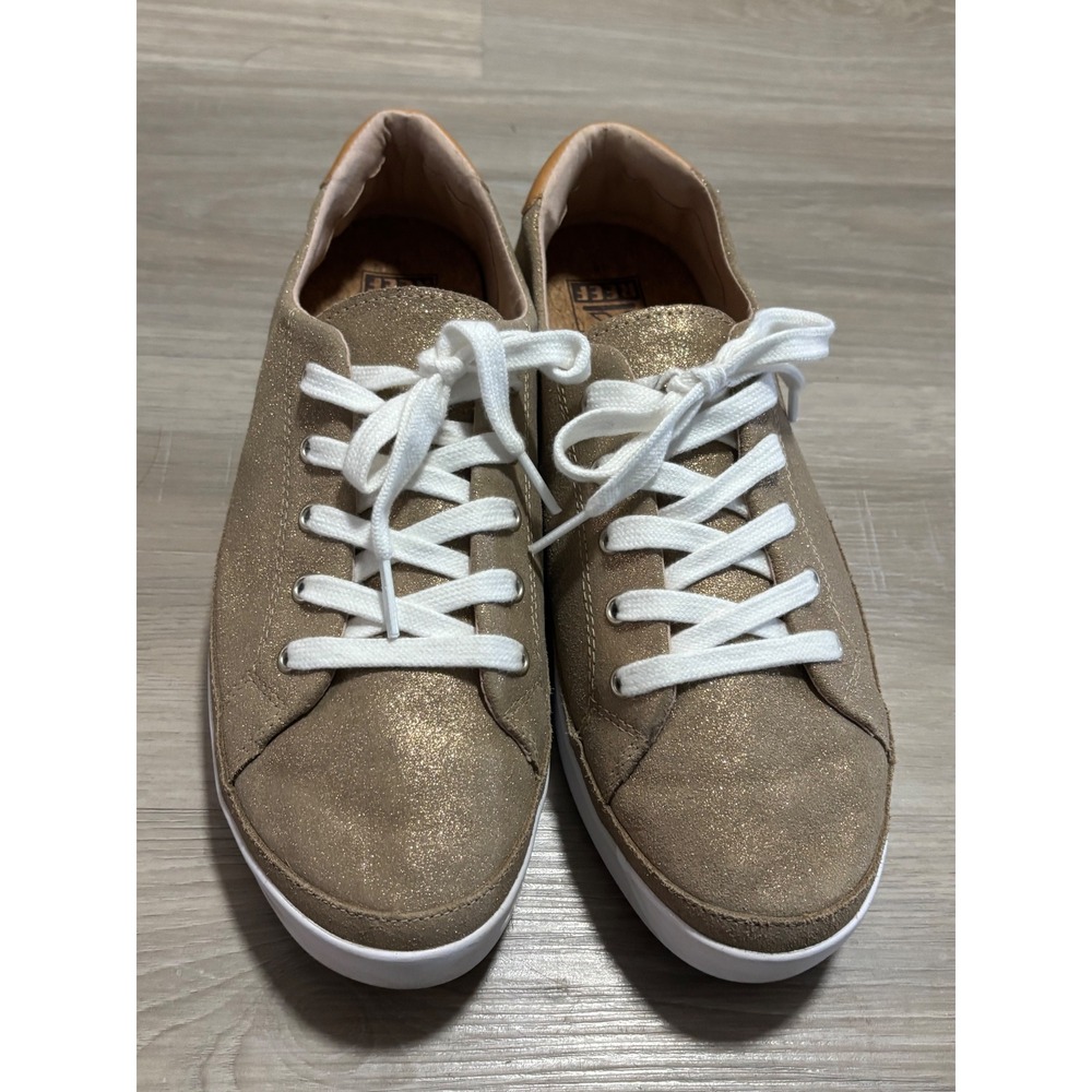 Reef Cushion Sunset Gold Glitter Leather Sneakers CJ3989 Womens Size 10